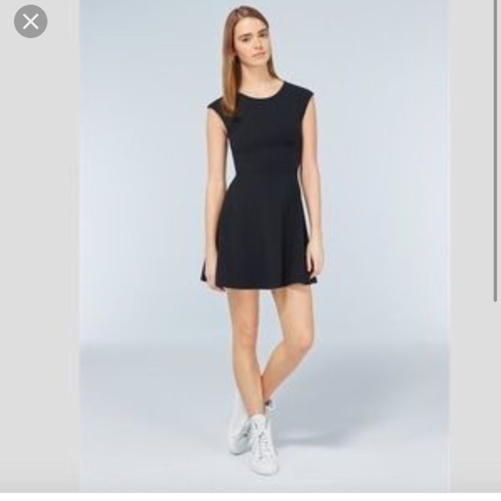 Aritzia Palmetto Skater Dress, Black, Size S, EUC